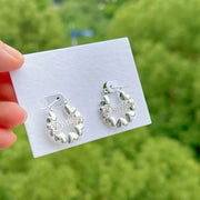 DUOYING Custom Heart Name Earrings Letter Nameplate Customize Hoop Earring Gold Stainless Steel Jewelry For Baby Girl Gift-Sairahaz Jewelers