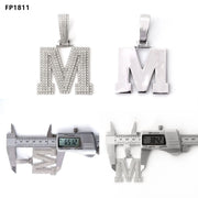 Moissanite Sterling Silver Letter Pendant-Custom Name Necklace-Sairahaz Jewelers