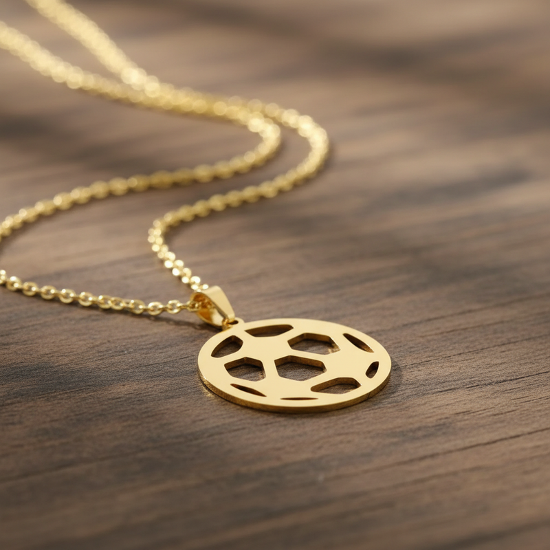 Soccer Named & Number Necklace