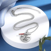 Baseball Custom Necklace - Number with Name-Custom Necklace-Sairahaz Jewelers