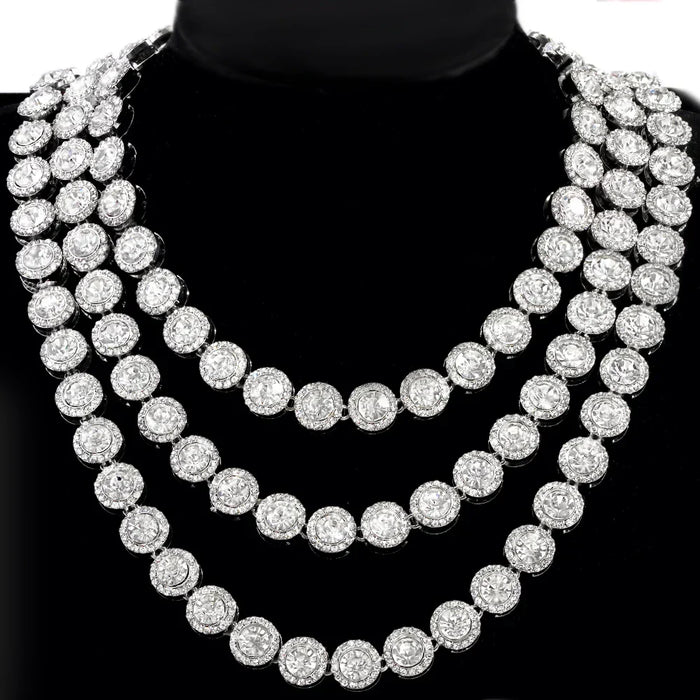 Crystal Zircon Bling Iced Out Cuban Link Chain