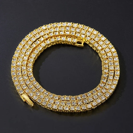 4mm Crystal Rhinestone Cuban Chain