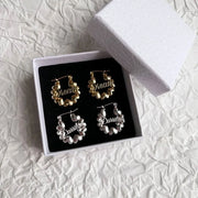 DUOYING Custom Heart Name Earrings Letter Nameplate Customize Hoop Earring Gold Stainless Steel Jewelry For Baby Girl Gift-Sairahaz Jewelers