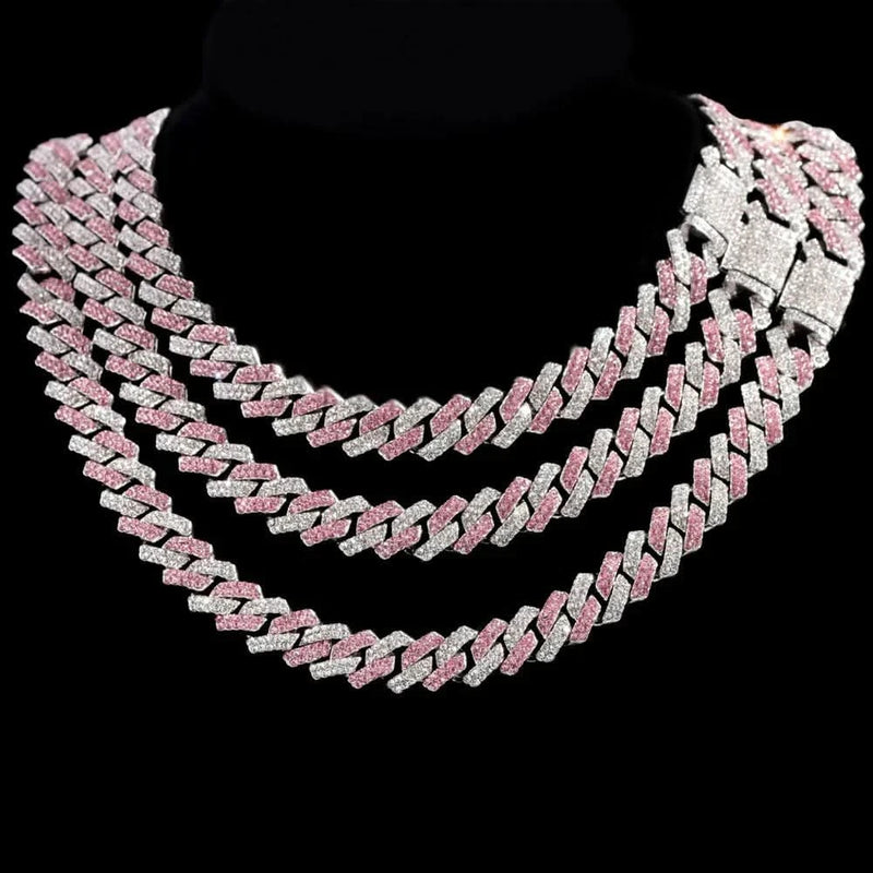 14mm Iced Out Hip Hop Cuban Link Chain-Cubin Chains-Sairahaz Jewelers