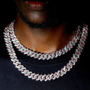 14mm Iced Out Hip Hop Cuban Link Chain-Cubin Chains-Sairahaz Jewelers