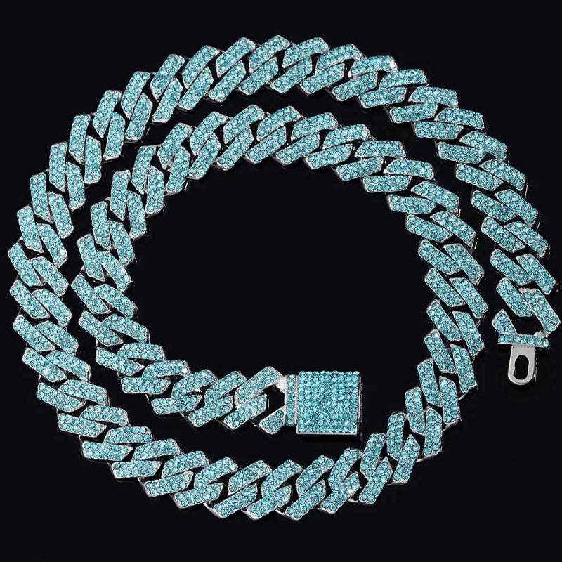 14mm Iced Out Hip Hop Cuban Link Chain-Cubin Chains-Sairahaz Jewelers