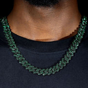 14mm Iced Out Hip Hop Cuban Link Chain-Cubin Chains-Sairahaz Jewelers