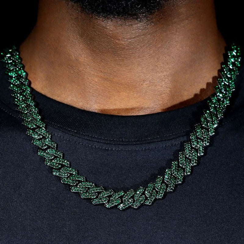14mm Iced Out Hip Hop Cuban Link Chain-Cubin Chains-Sairahaz Jewelers