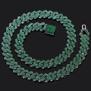 14mm Iced Out Hip Hop Cuban Link Chain-Cubin Chains-Sairahaz Jewelers
