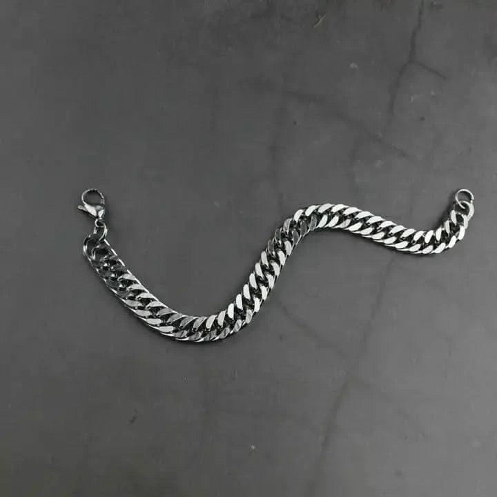 Miami Cuban Chain Bracelet, 9 mm Men and Women Stainless Steel-Bracelet-Sairahaz Jewelers