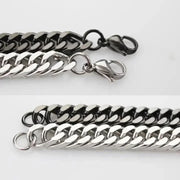 Miami Cuban Chain Bracelet, 9 mm Men and Women Stainless Steel-Bracelet-Sairahaz Jewelers
