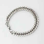 Miami Cuban Chain Bracelet, 9 mm Men and Women Stainless Steel-Bracelet-Sairahaz Jewelers