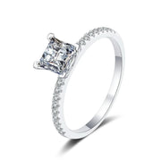 Square Princes Cut 1 Carat Moissanite Solitaire Engagment Ring