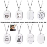 Squre Tag Engraved Name Necklace 925 Sterling Silver-Custom Name Necklace-Sairahaz Jewelers