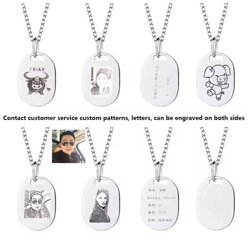 Squre Tag Engraved Name Necklace 925 Sterling Silver-Custom Name Necklace-Sairahaz Jewelers