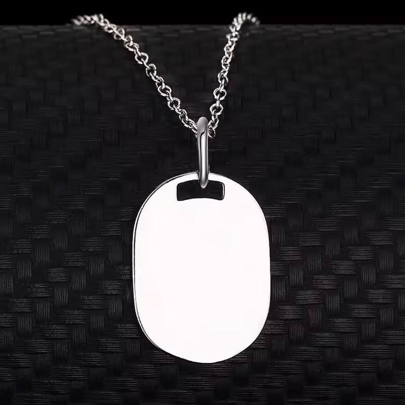 Squre Tag Engraved Name Necklace 925 Sterling Silver-Custom Name Necklace-Sairahaz Jewelers