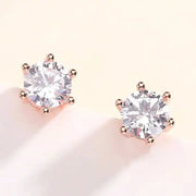 Sterling Silver CZ Stud Earrings: Timeless Elegance and Sparkle in Cubic Zirconia Jewelry-Earring-Sairahaz Jewelers