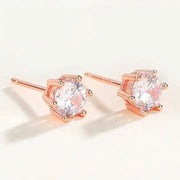 Sterling Silver CZ Stud Earrings: Timeless Elegance and Sparkle in Cubic Zirconia Jewelry-Earring-Sairahaz Jewelers