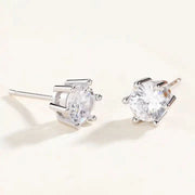 Sterling Silver CZ Stud Earrings: Timeless Elegance and Sparkle in Cubic Zirconia Jewelry-Earring-Sairahaz Jewelers
