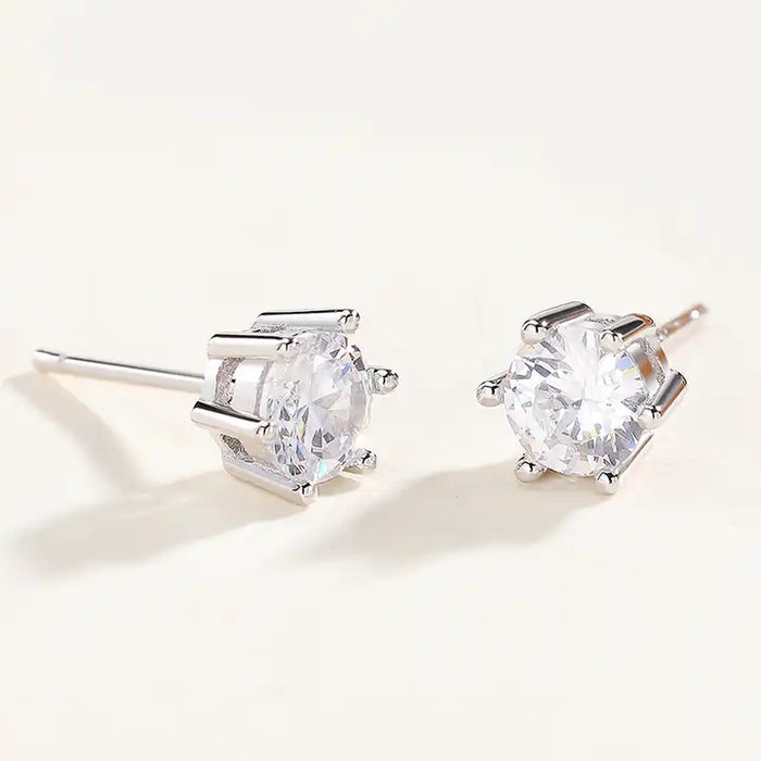 Sterling Silver CZ Stud Earrings: Timeless Elegance and Sparkle in Cubic Zirconia Jewelry