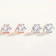 Sterling Silver CZ Stud Earrings: Timeless Elegance and Sparkle in Cubic Zirconia Jewelry-Earring-Sairahaz Jewelers