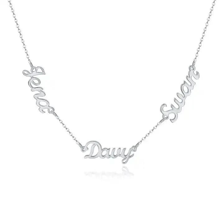 Multi Names Necklace Woman-Custom Name Necklace-Sairahaz Jewelers