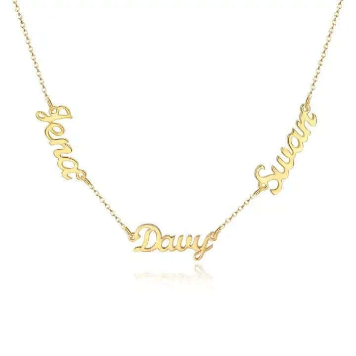 Multi Names Necklace Woman-Custom Name Necklace-Sairahaz Jewelers