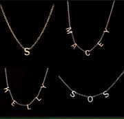 Minimalist Initial Name Necklace-Custom Name Necklace-Sairahaz Jewelers