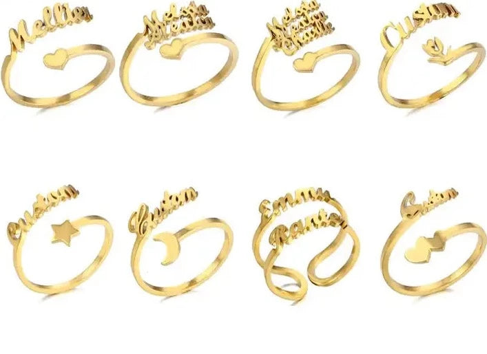 Custom Two Name Ring-Rings-Sairahaz Jewelers