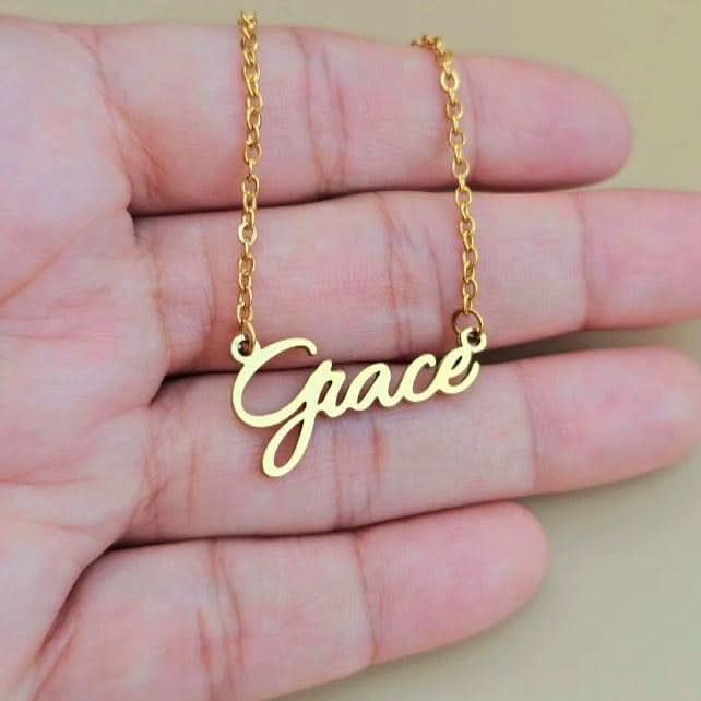 Stylish Script Name Necklace