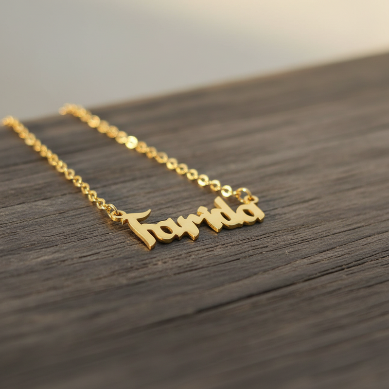 Custom Bold Name Necklace Woman