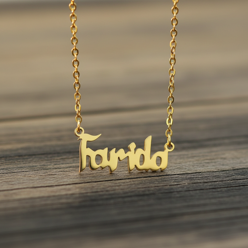 Custom Bold Name Necklace Woman