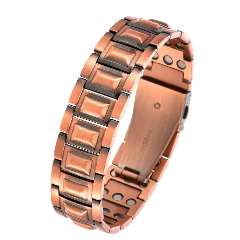 Pulsera de eslabones magnéticos de cobre puro