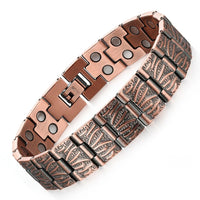 Pulsera magnética para hombre – Pulsera de cobre de primera calidad, ajuste regulable