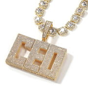 custom hip hop name necklace stainless steel moissanite necklace​