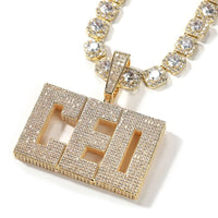 custom hip hop name necklace stainless steel moissanite necklace  
