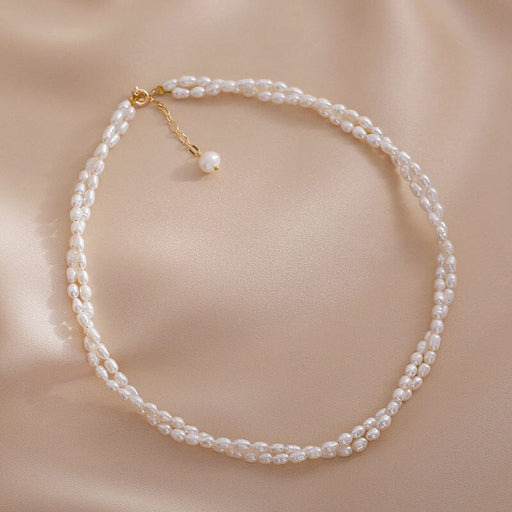 Freshwater Pearl Double Necklace Choker for Timeless Beauty - Gift for her - Gift for wedding