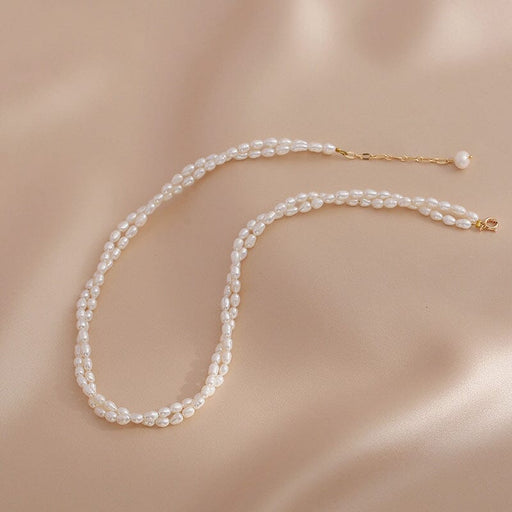 Freshwater Pearl Double Necklace Choker for Timeless Beauty - Gift for her - Gift for wedding