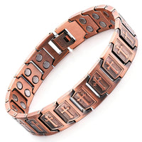 Men’s Copper Bracelet, 15mm Solid Copper Magnetic Cross Bracelet