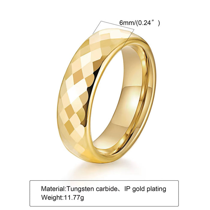 Hammered Gold Tungsten Couple's Matching Wedding Band Set