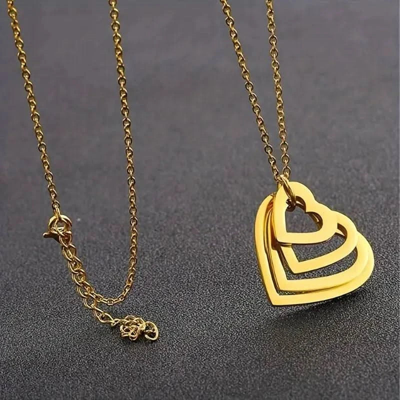 Personalized Heart Necklace with Custom Engraved Family Names