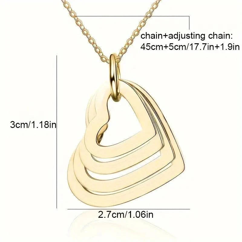 Personalized Heart Necklace with Custom Engraved Family Names