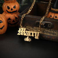 Custom Name Spider BOO Pendent Necklace - view 1