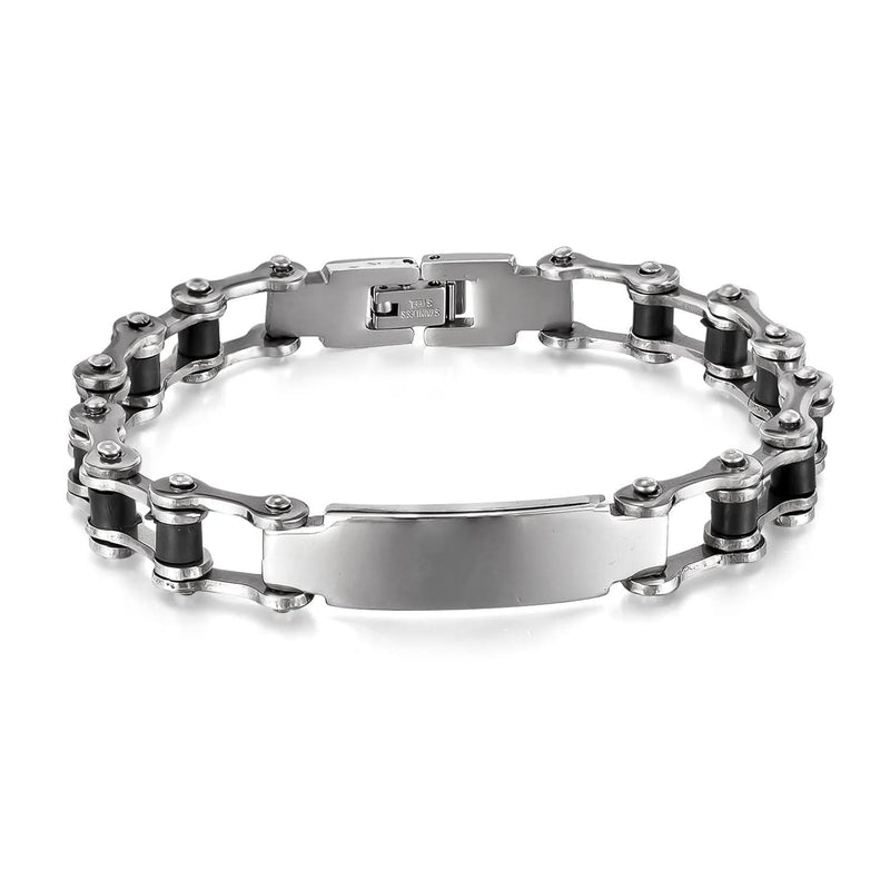 Bike Chain Personalized Name ID Bracelet