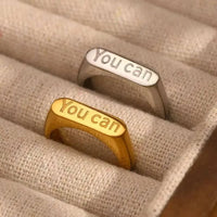 Custom engraved name ring by Sairahaz