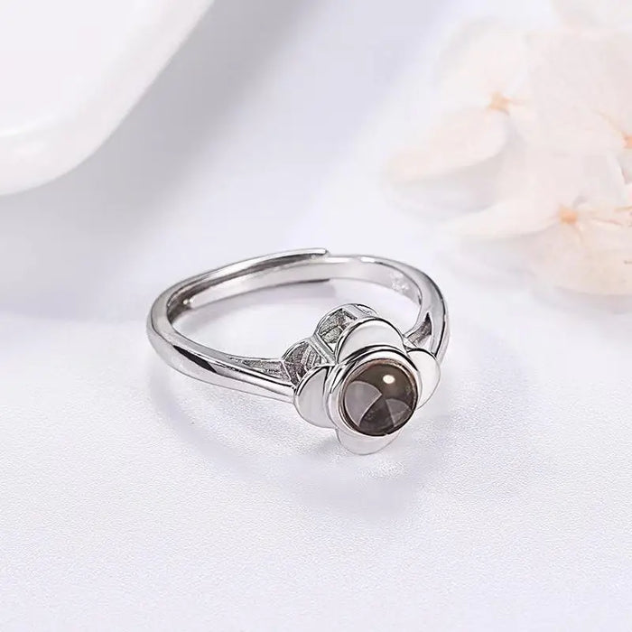 Custom Photo Clover Projection Ring
