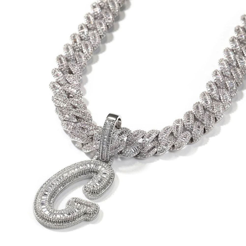 Cubic Zircon Letter Custom Name Necklace