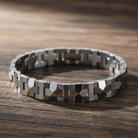 Sterling Silver - Cross 3D Tungsten Carbide Bracelet - Earrings - Anniversary Gift - Sairahaz
