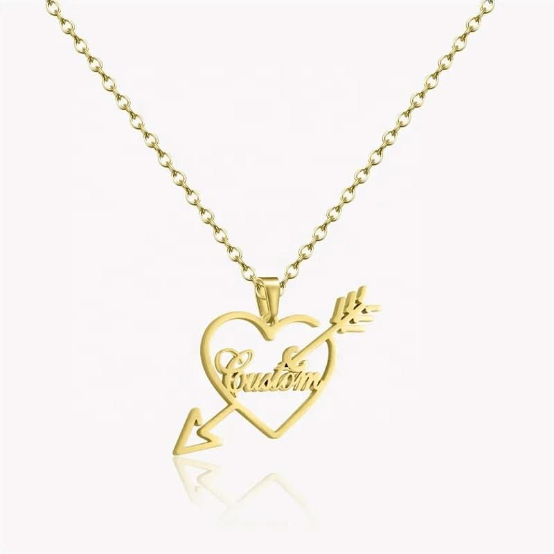 Heart Arrow Personlaized Name Necklace
