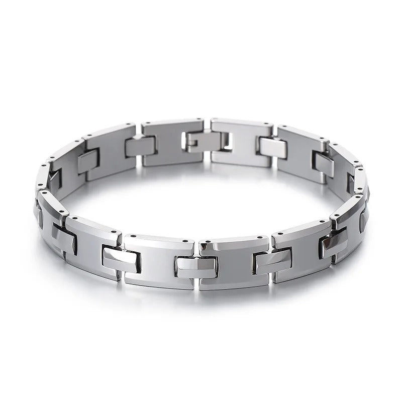 Mirror Finish Tungsten Link Bracelet